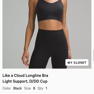 Lululemon like a cloud bra